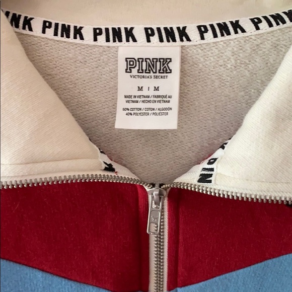 Pink quarter zip pull over - Picture 3 of 5